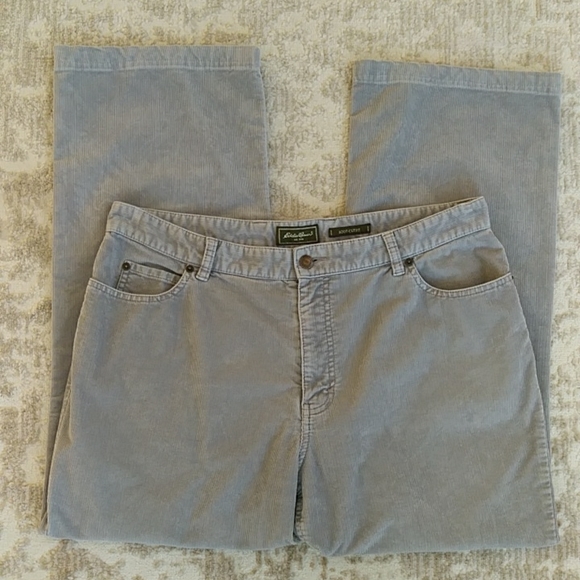 Eddie Bauer Corduroy Bootcut Fit Pants 16 Gray Grey - Picture 10 of 15